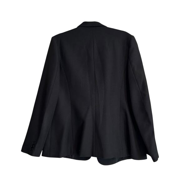 Vintage Levis Black Blazer Women Sz Medium 80s Single Breasted Dacron Polyester - Picture 2 of 16